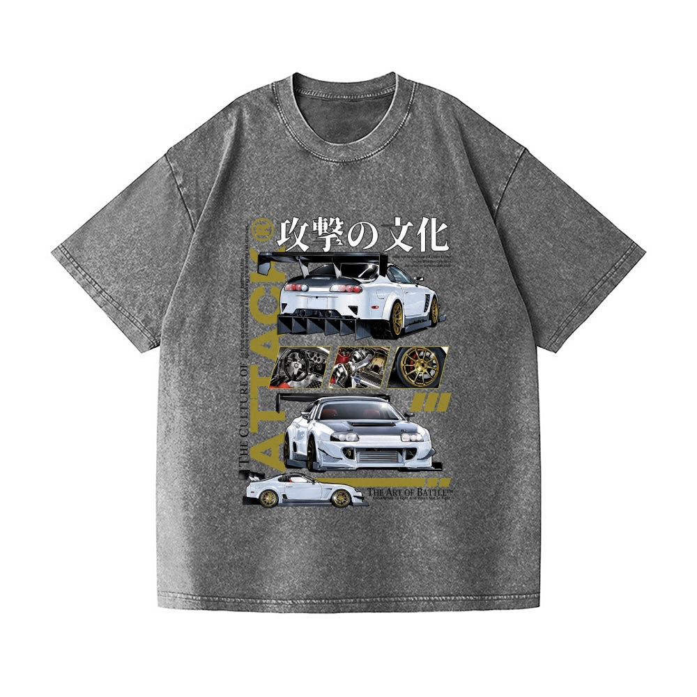 Car Vintage Wash Japanese Design T-Shirt