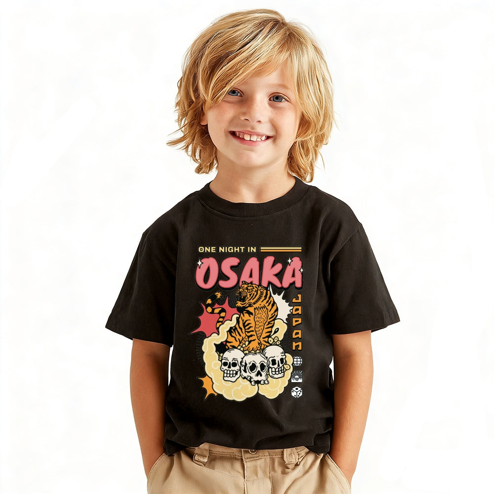 Osaka Tiger Vintage Kids Cotton T-shirt