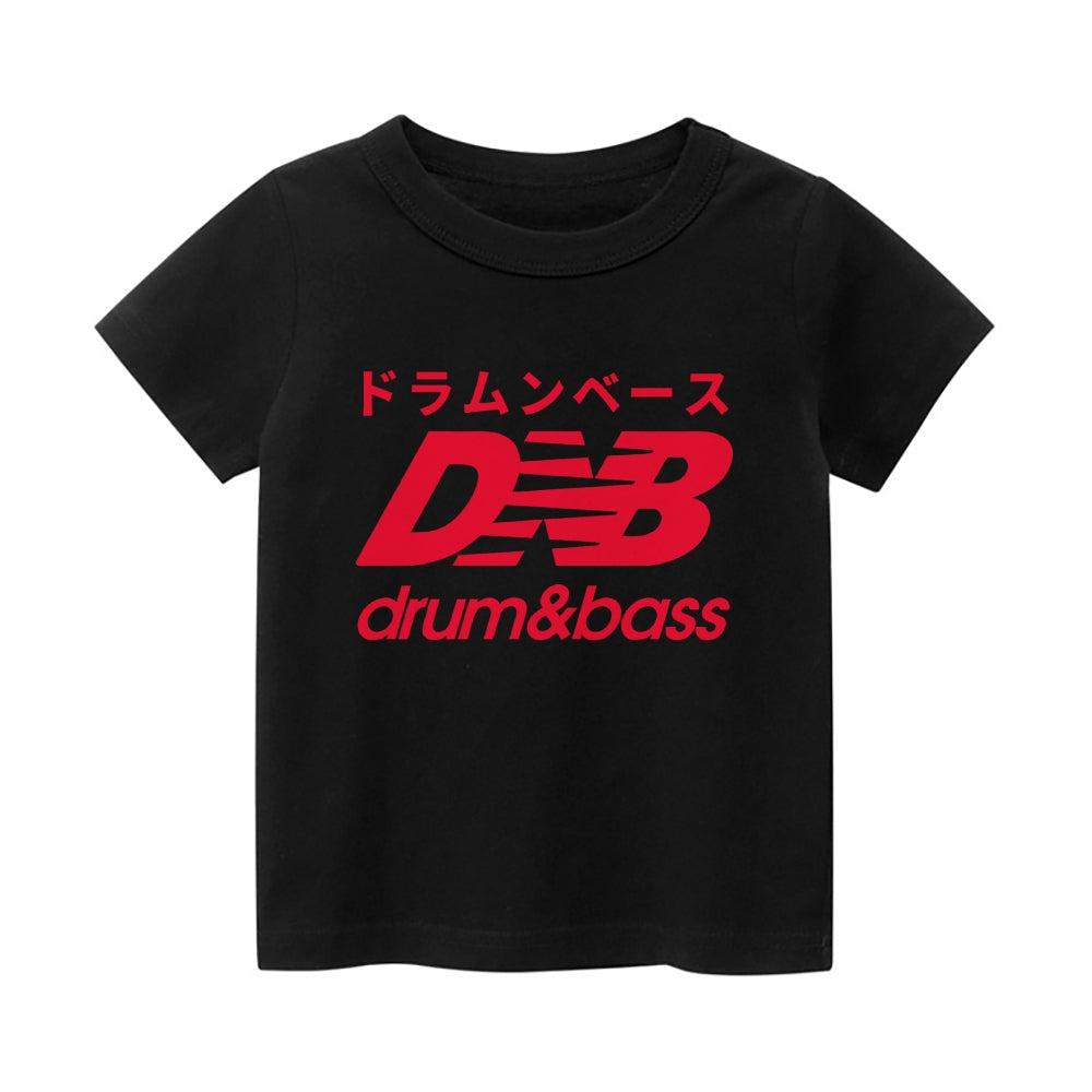 Drum Bass Vintage Kids Cotton T-shirt