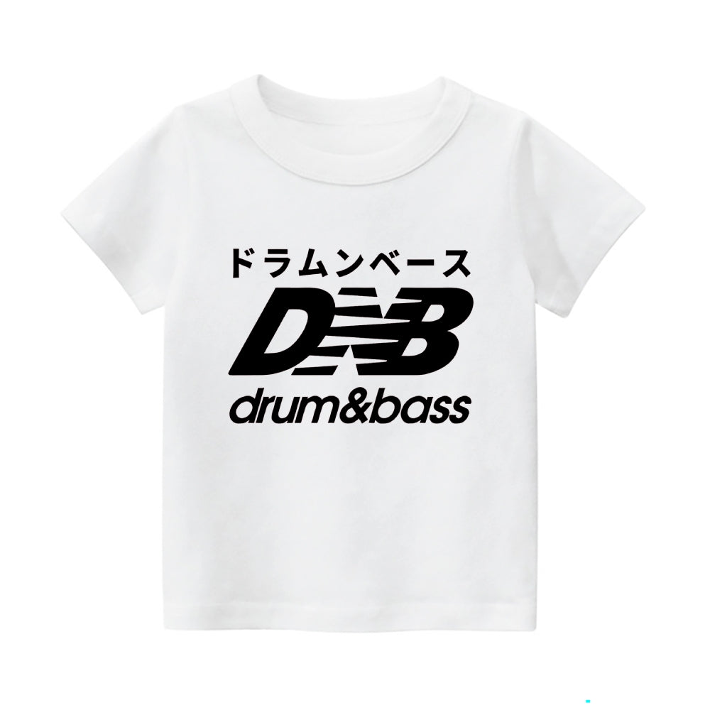 Drum Bass Vintage Kids Cotton T-shirt