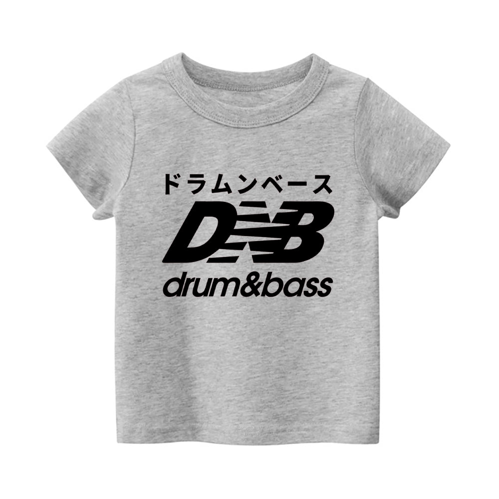Drum Bass Vintage Kids Cotton T-shirt