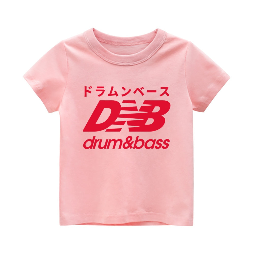 Drum Bass Vintage Kids Cotton T-shirt
