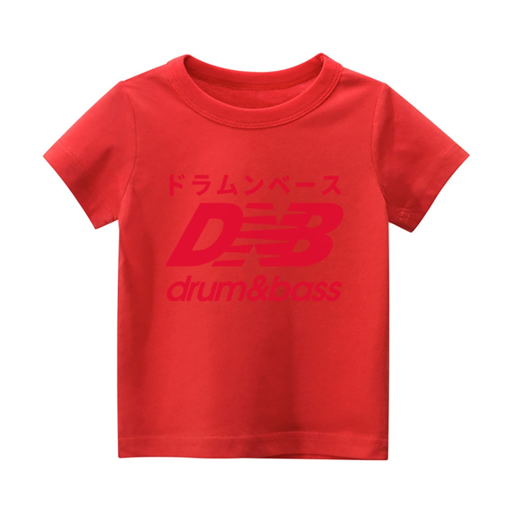 Drum Bass Vintage Kids Cotton T-shirt
