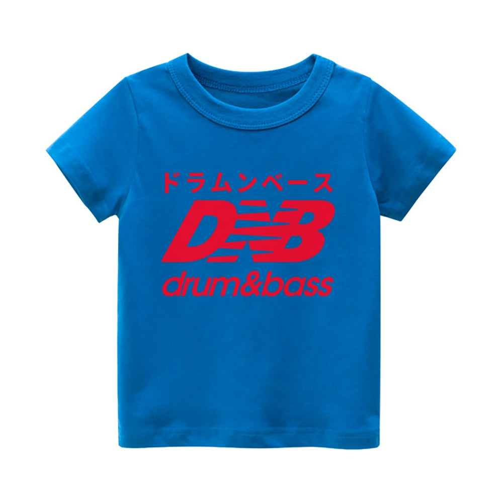 Drum Bass Vintage Kids Cotton T-shirt
