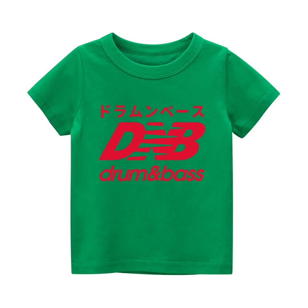 Drum Bass Vintage Kids Cotton T-shirt