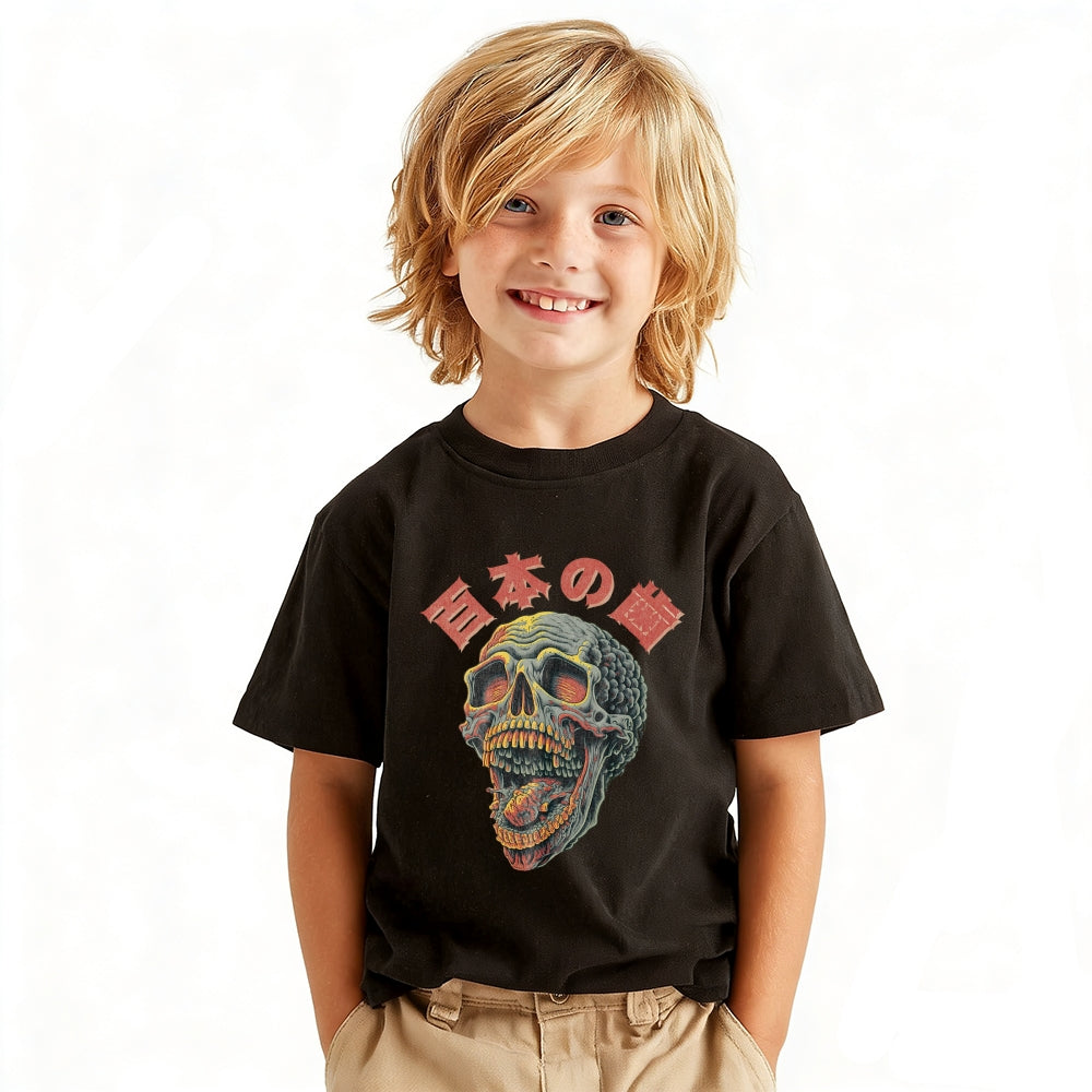 Skull Vintage Kids Cotton T-shirt