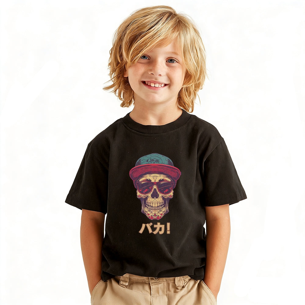 Skull Vintage Kids Cotton T-shirt