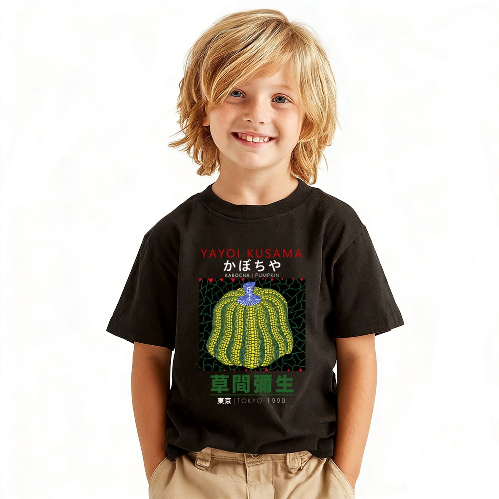 Yayoi Kusama Pumpkin Vintage Kids Cotton T-shirt