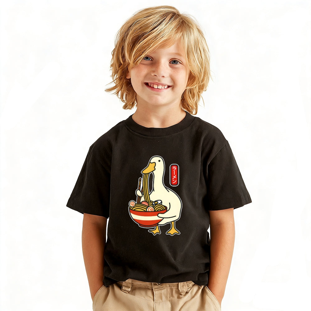 Goose Ramen Vintage Kids Cotton T-shirt