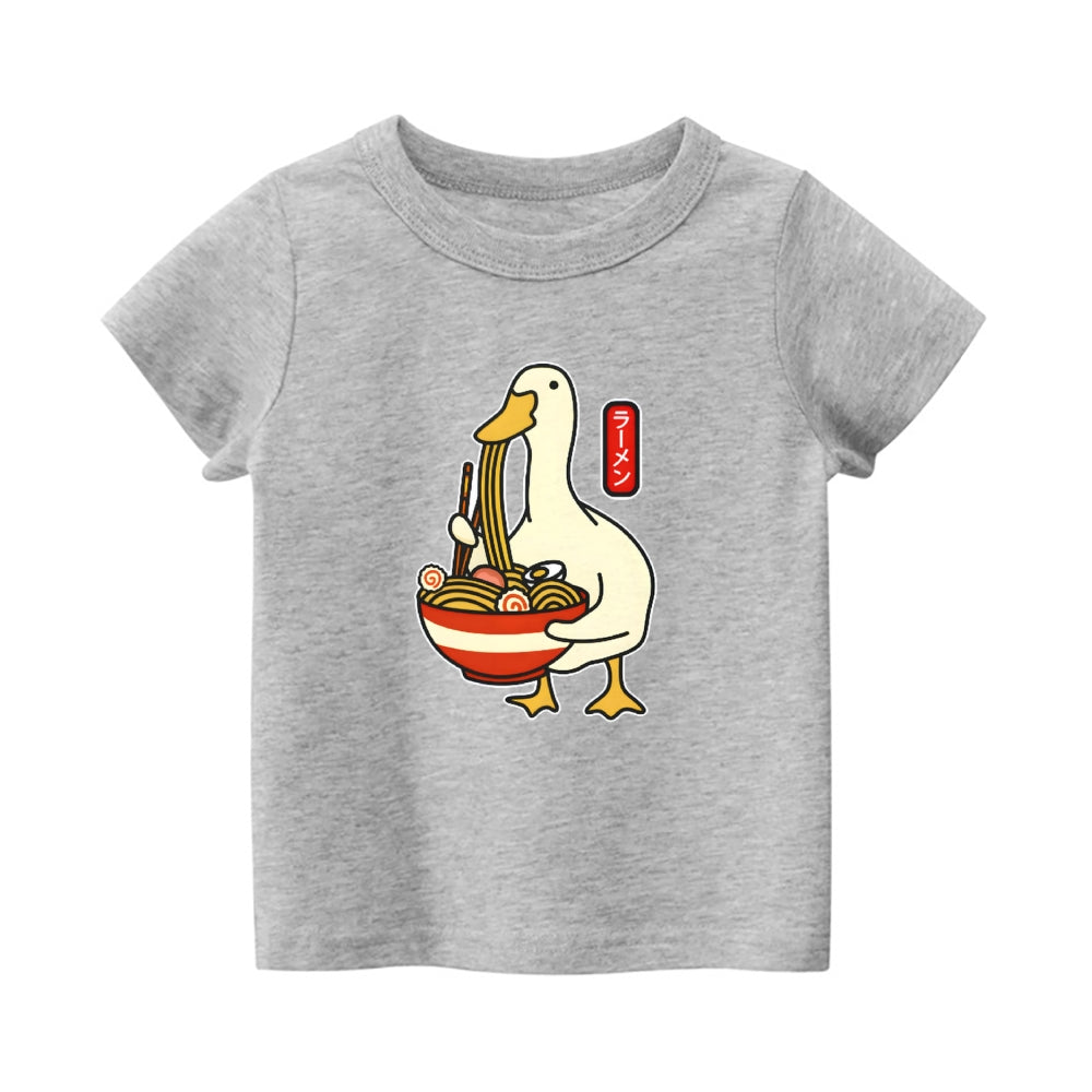 Goose Ramen Vintage Kids Cotton T-shirt