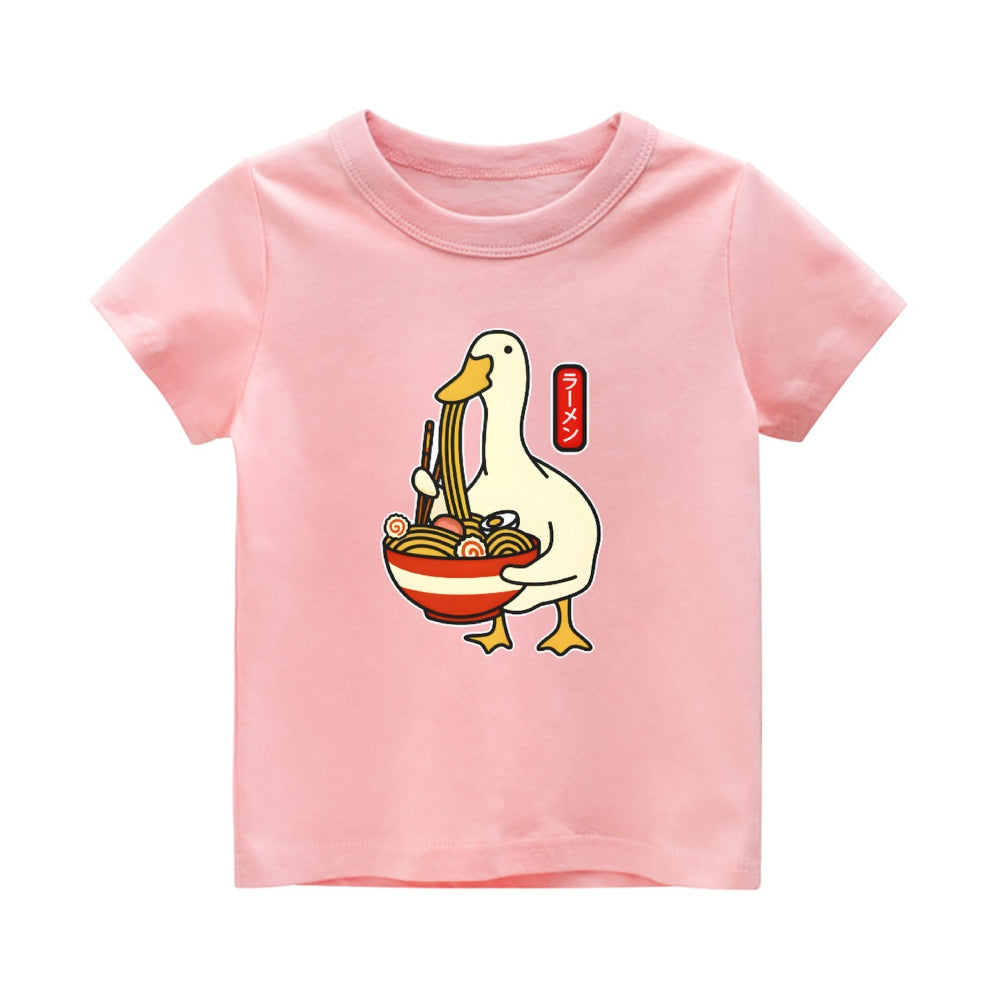 Goose Ramen Vintage Kids Cotton T-shirt
