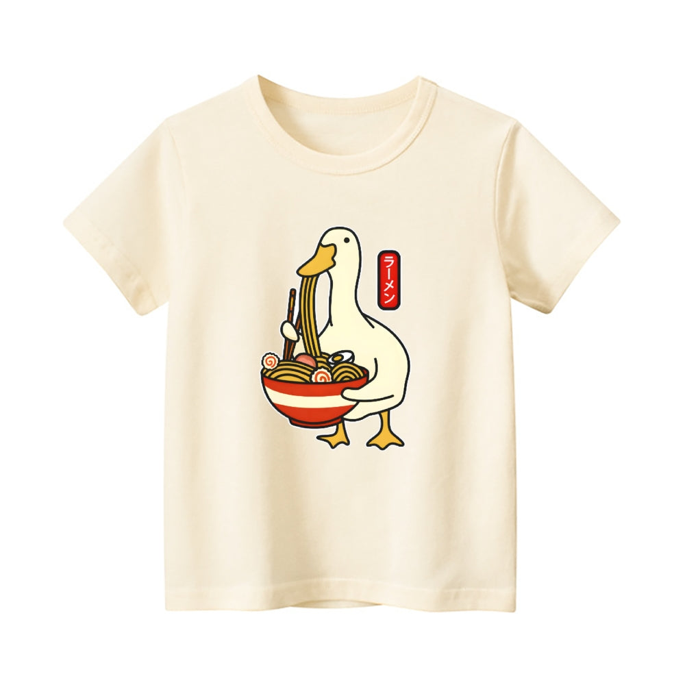 Goose Ramen Vintage Kids Cotton T-shirt