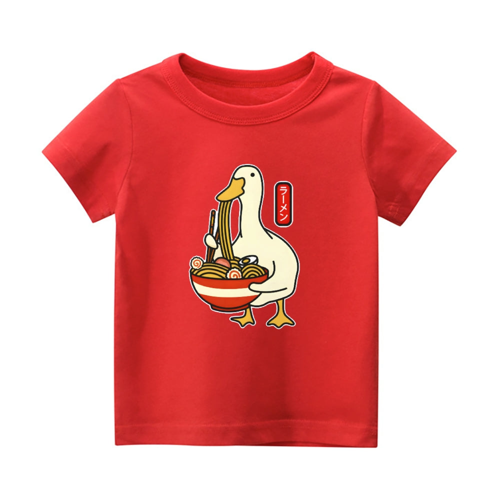 Goose Ramen Vintage Kids Cotton T-shirt