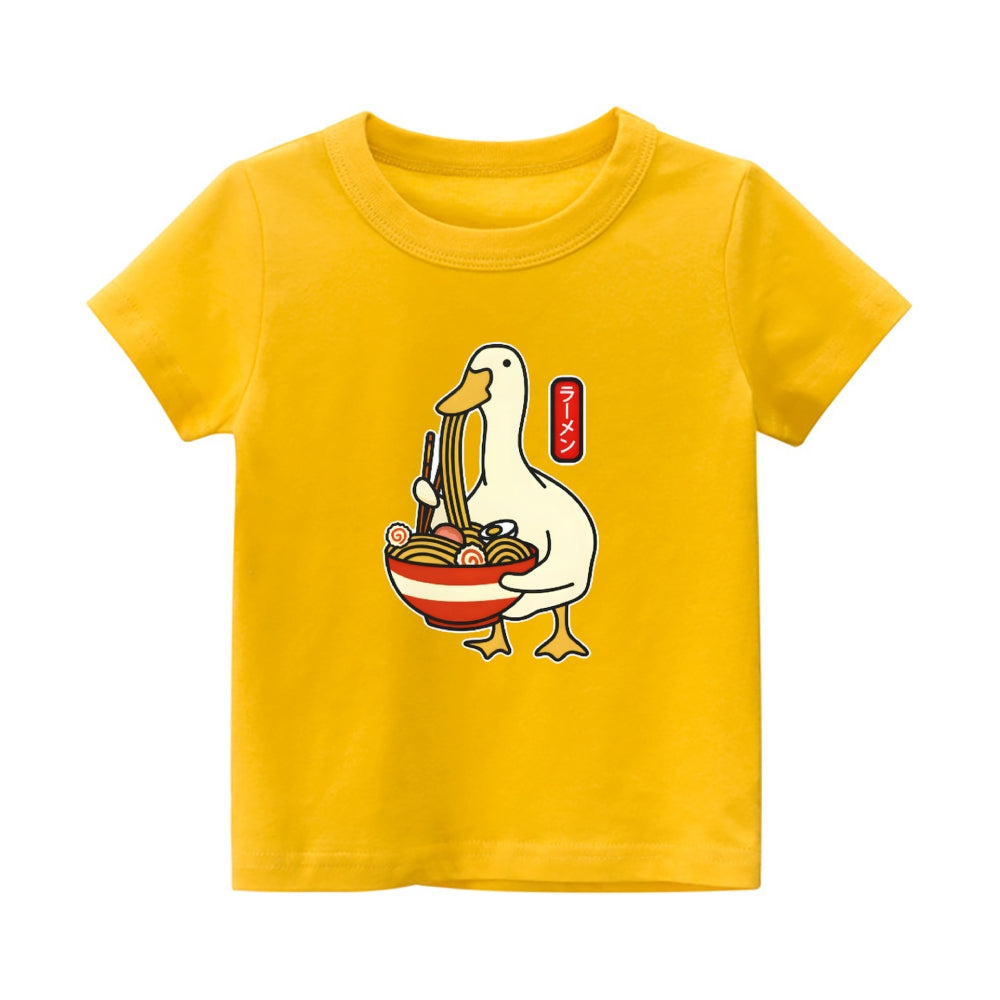 Goose Ramen Vintage Kids Cotton T-shirt