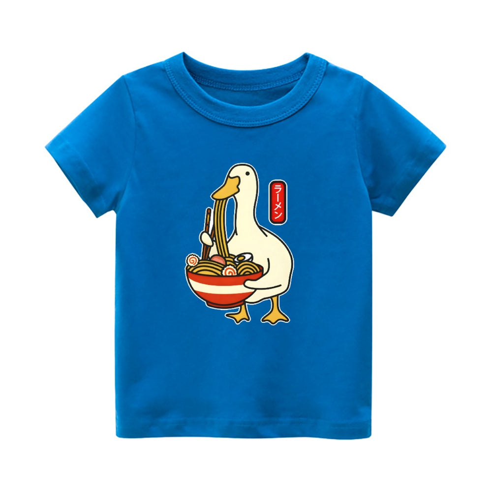 Goose Ramen Vintage Kids Cotton T-shirt