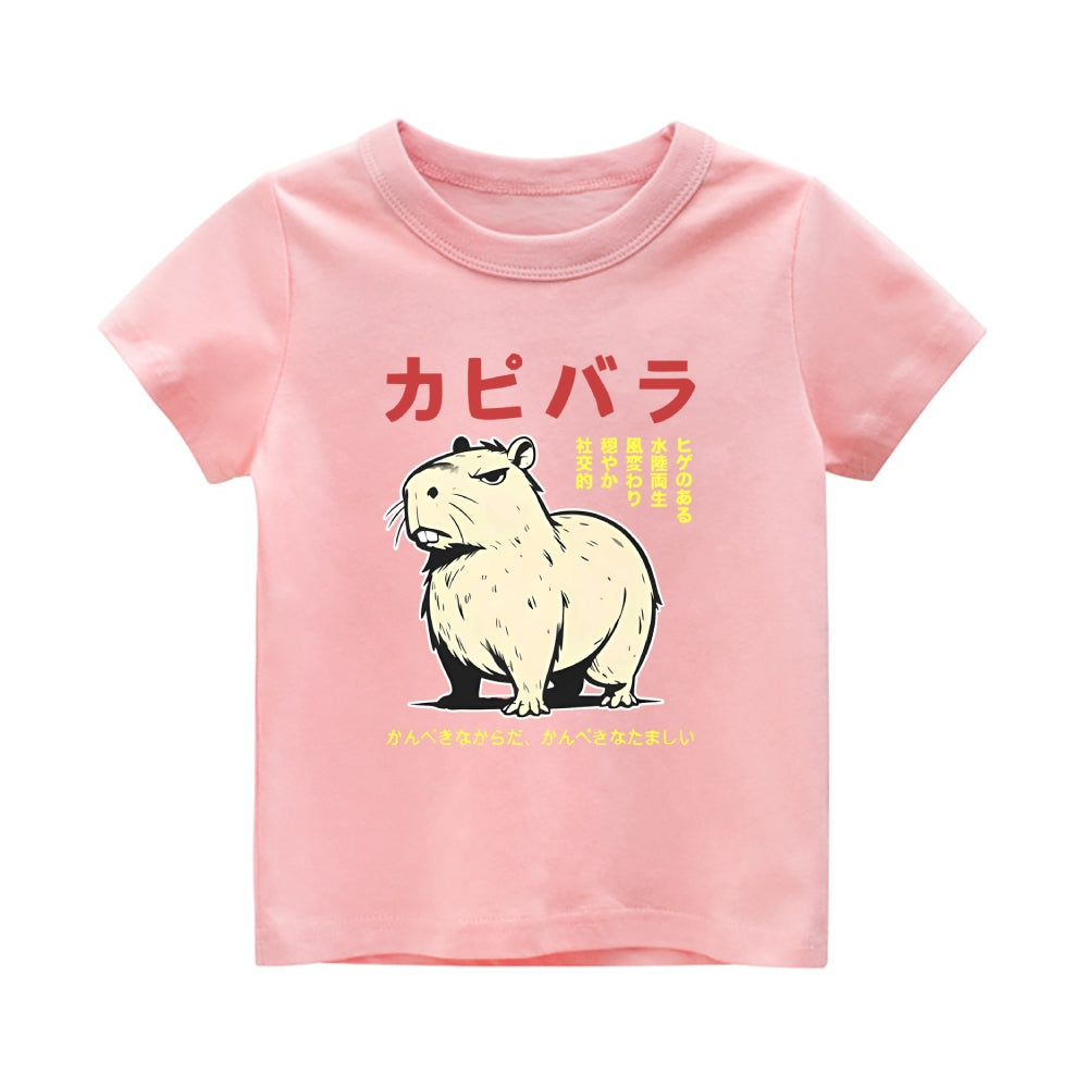 Capybara Vintage Kids Cotton T-shirt