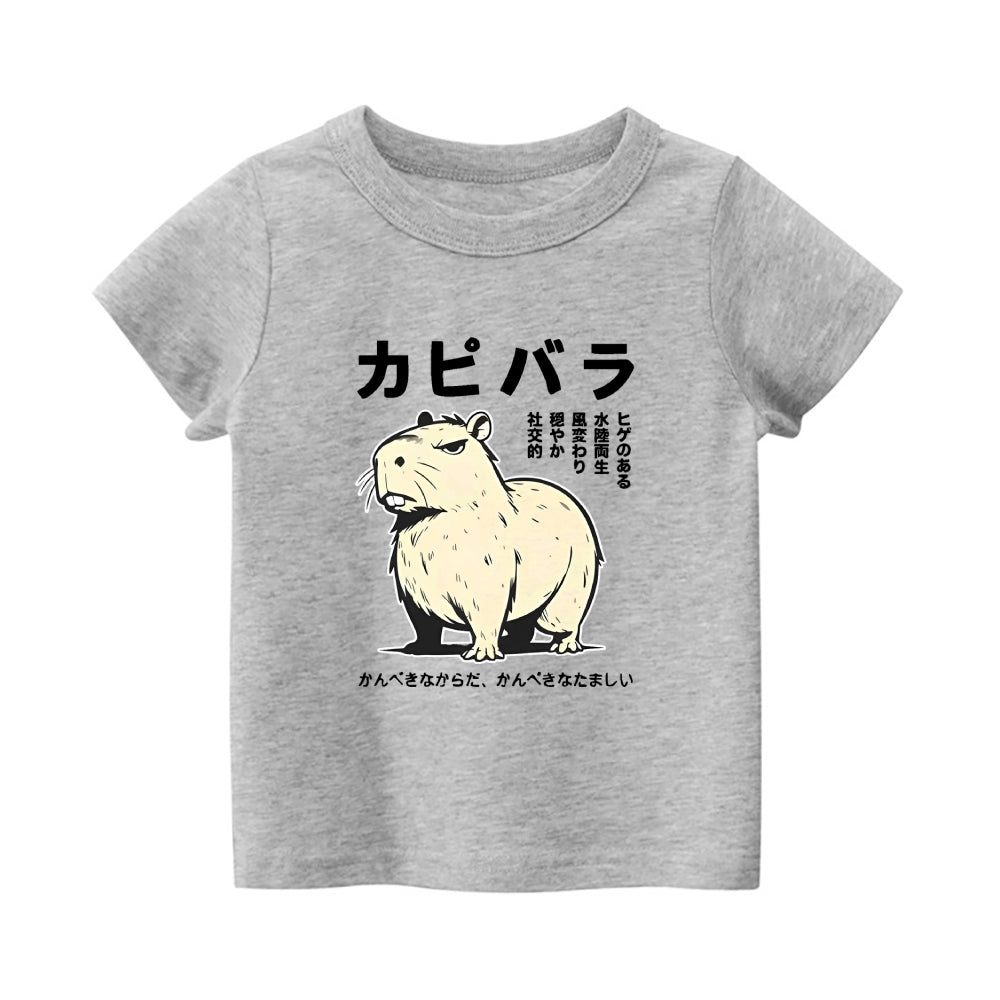 Capybara Vintage Kids Cotton T-shirt