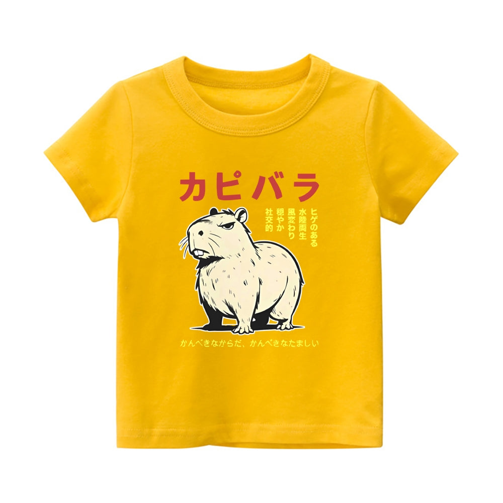 Capybara Vintage Kids Cotton T-shirt