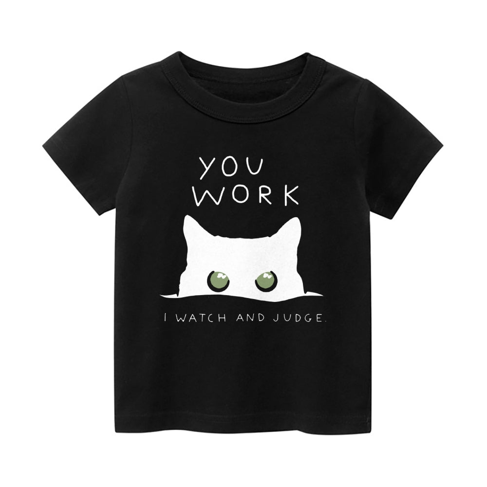 Cat Vintage Kids Cotton T-shirt