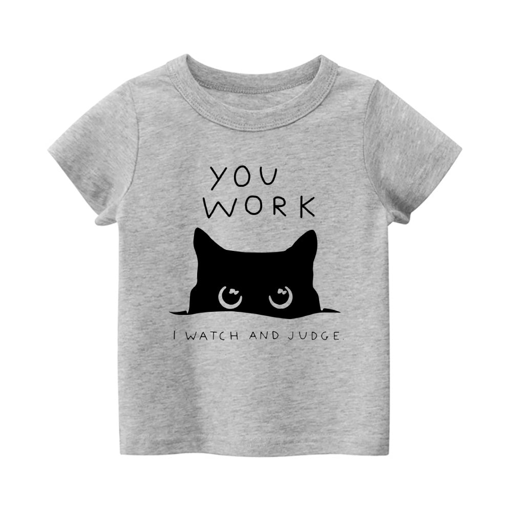 Cat Vintage Kids Cotton T-shirt