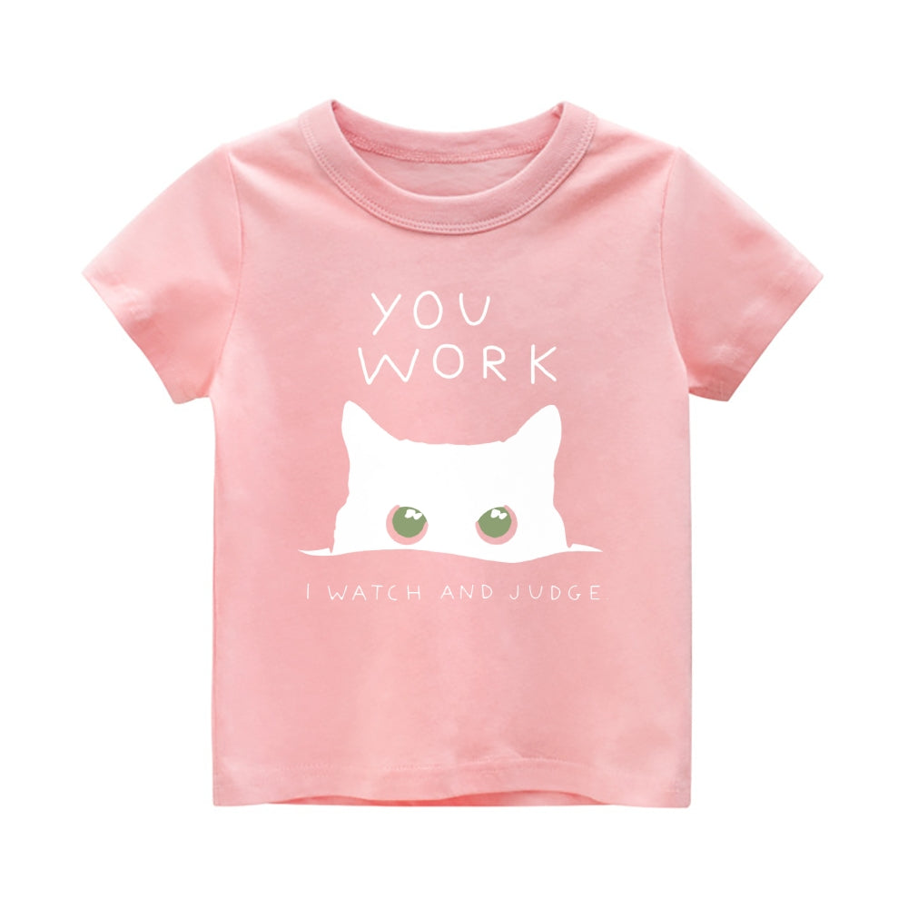 Cat Vintage Kids Cotton T-shirt