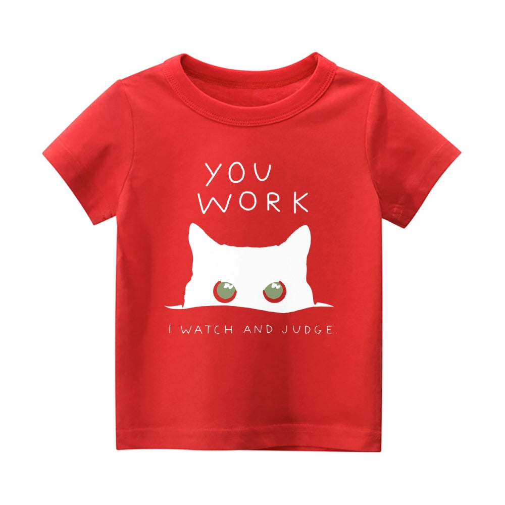 Cat Vintage Kids Cotton T-shirt