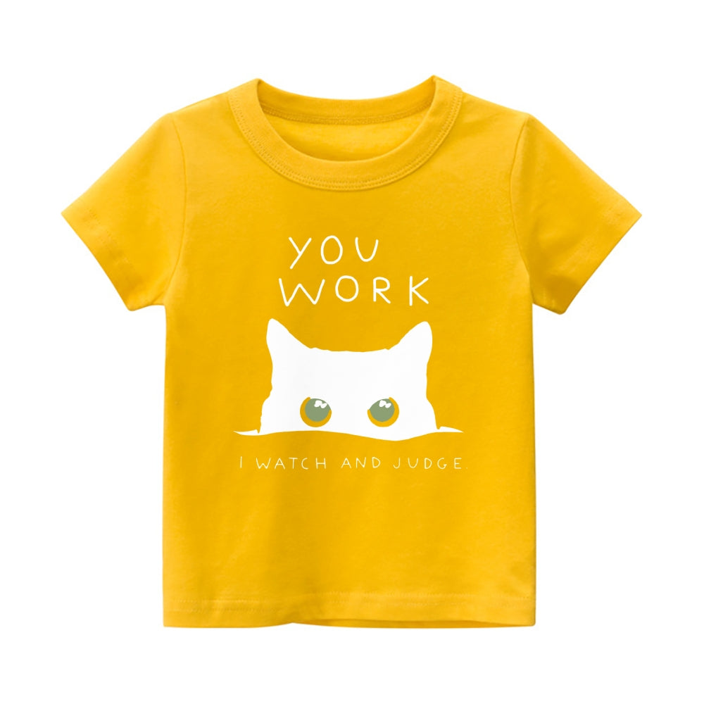Cat Vintage Kids Cotton T-shirt