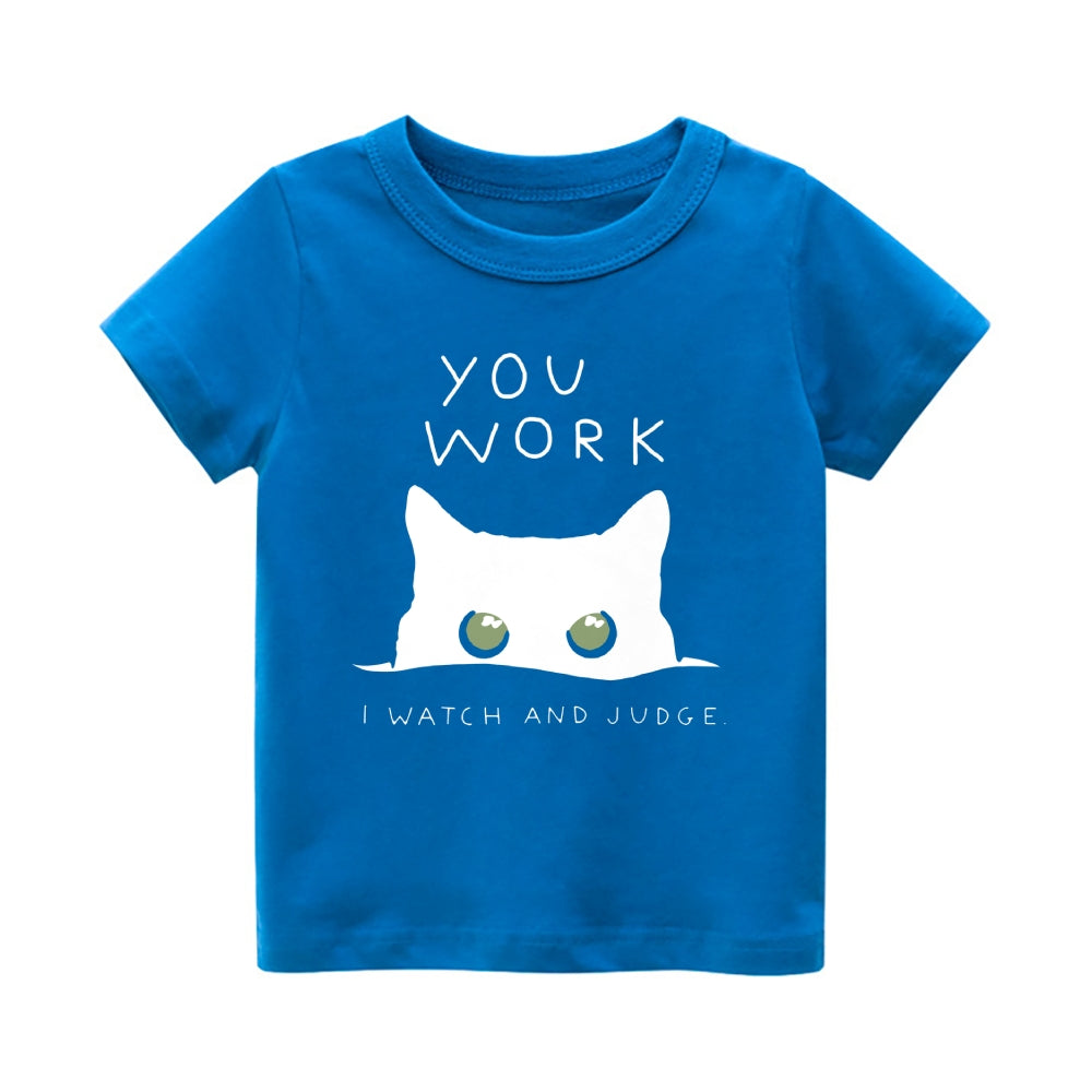 Cat Vintage Kids Cotton T-shirt