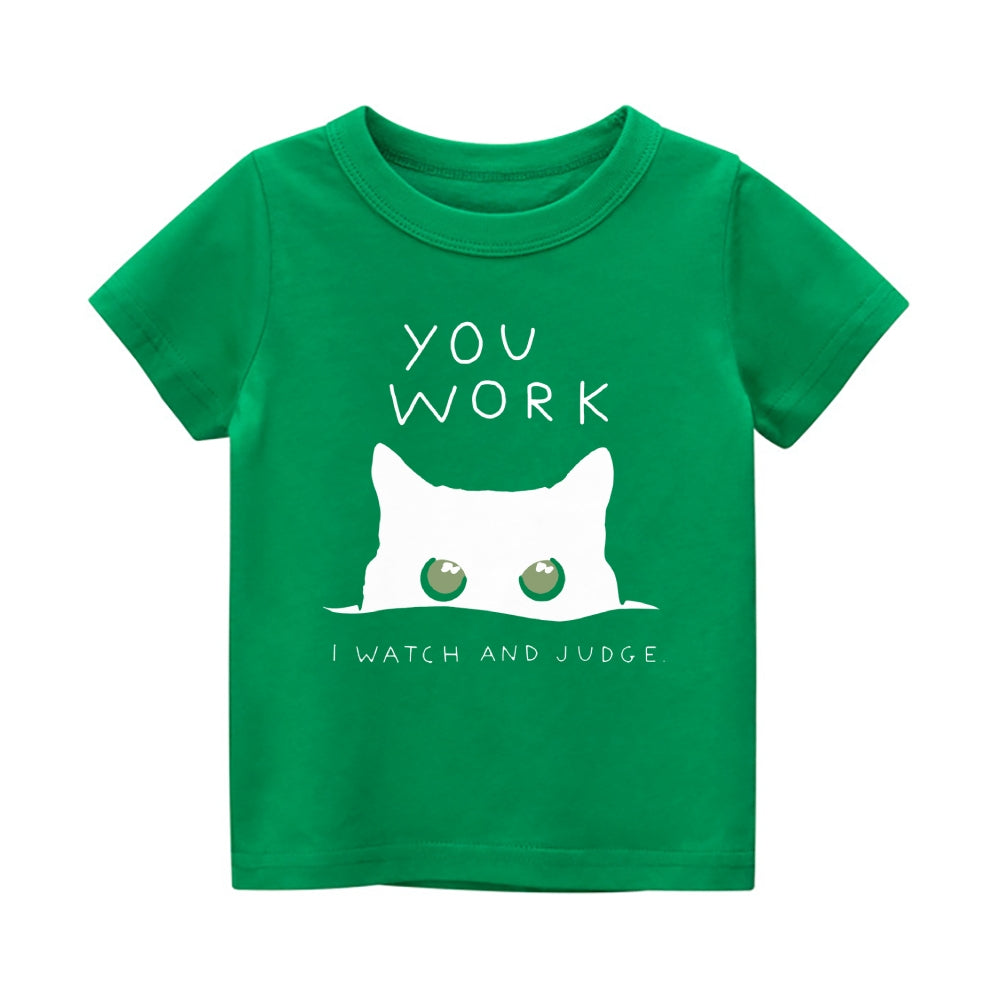 Cat Vintage Kids Cotton T-shirt