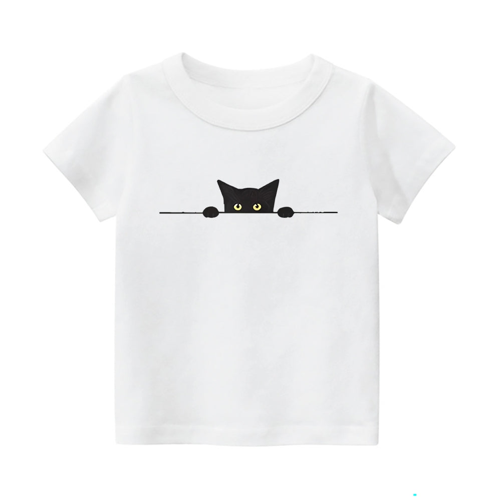 Cat Vintage Kids Cotton T-shirt