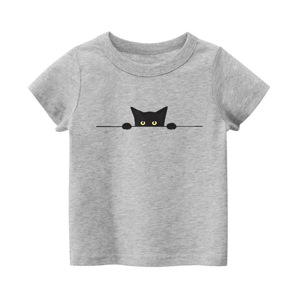 Cat Vintage Kids Cotton T-shirt