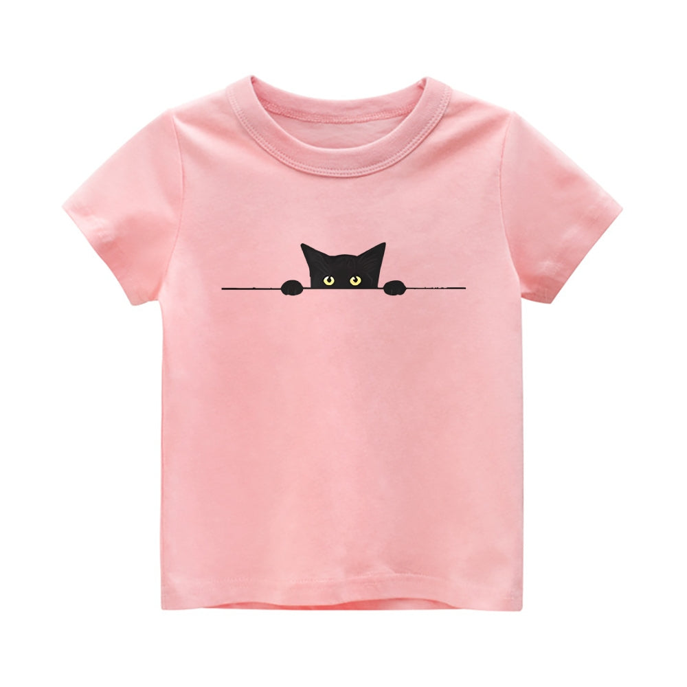 Cat Vintage Kids Cotton T-shirt