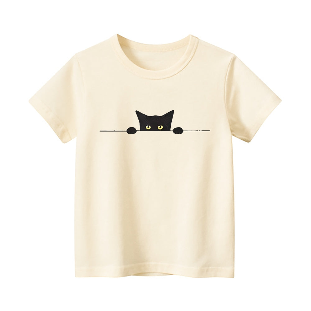 Cat Vintage Kids Cotton T-shirt