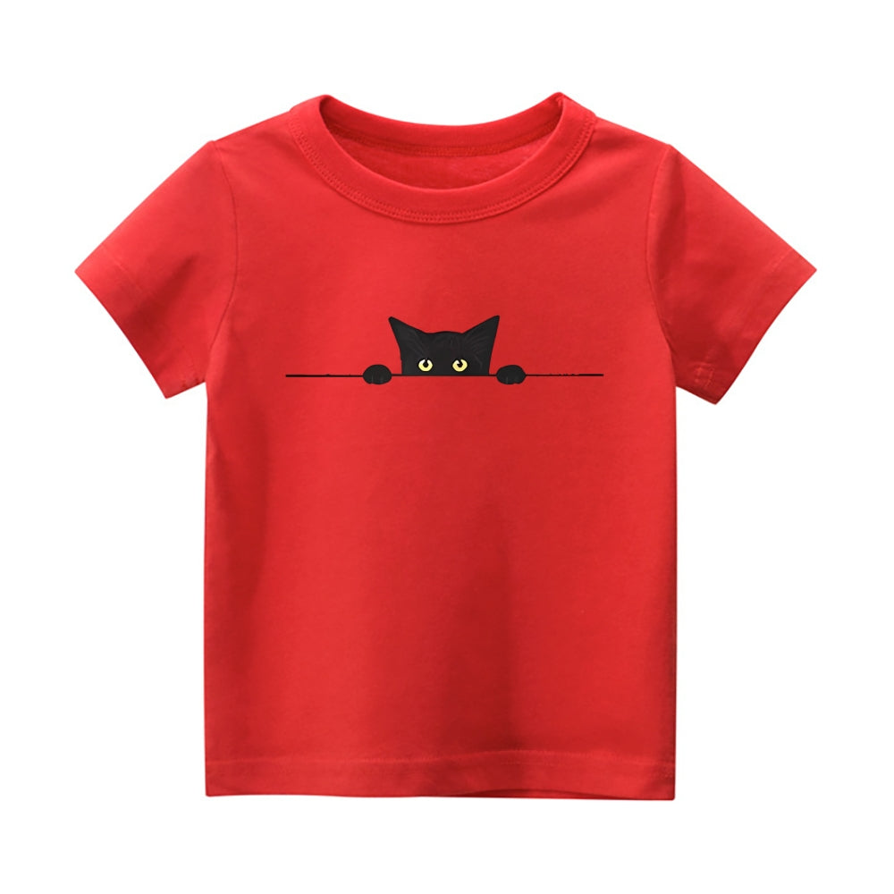 Cat Vintage Kids Cotton T-shirt
