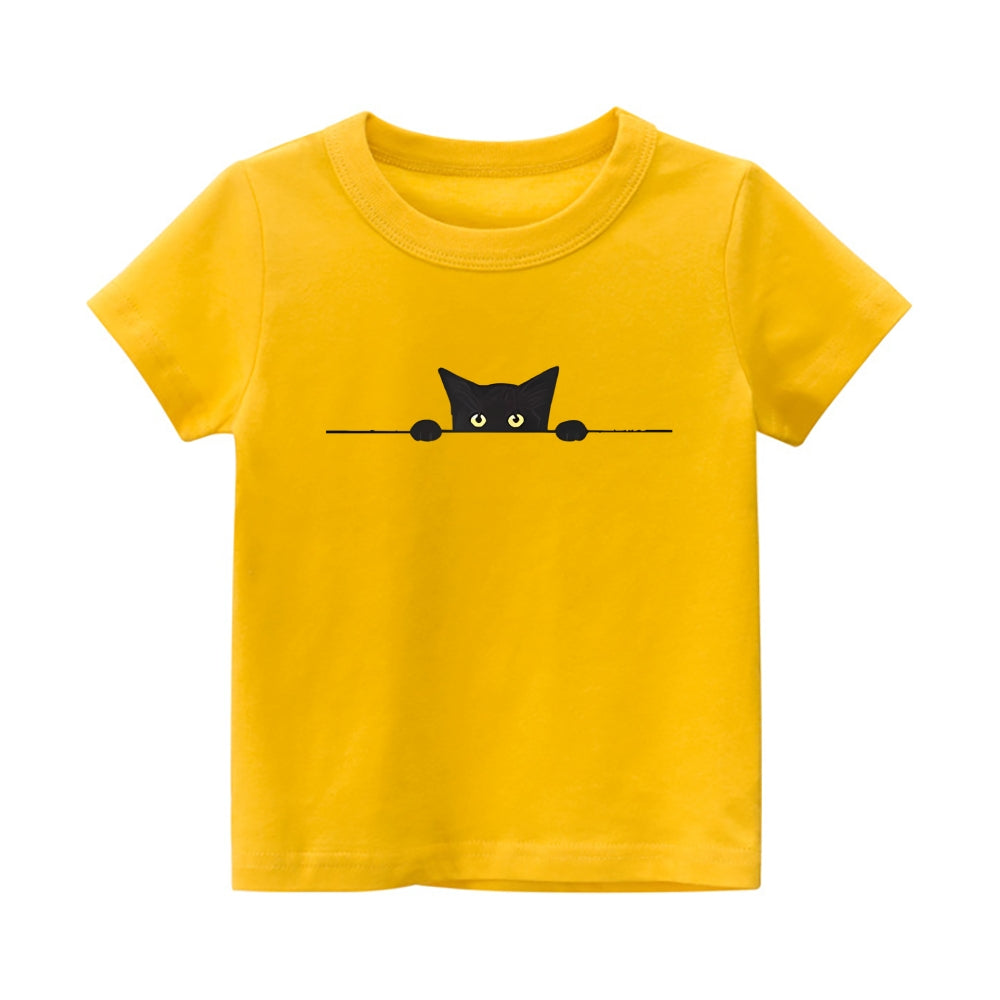 Cat Vintage Kids Cotton T-shirt
