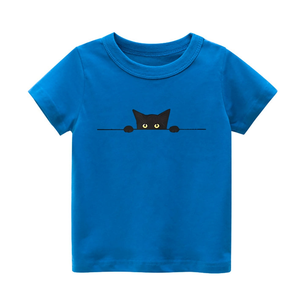 Cat Vintage Kids Cotton T-shirt