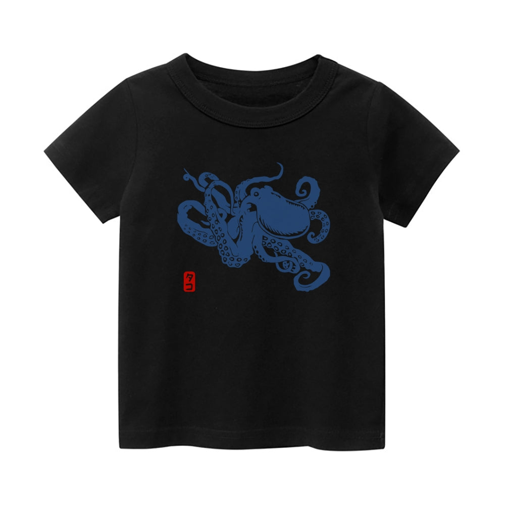 Octopus Vintage Kids Cotton T-shirt