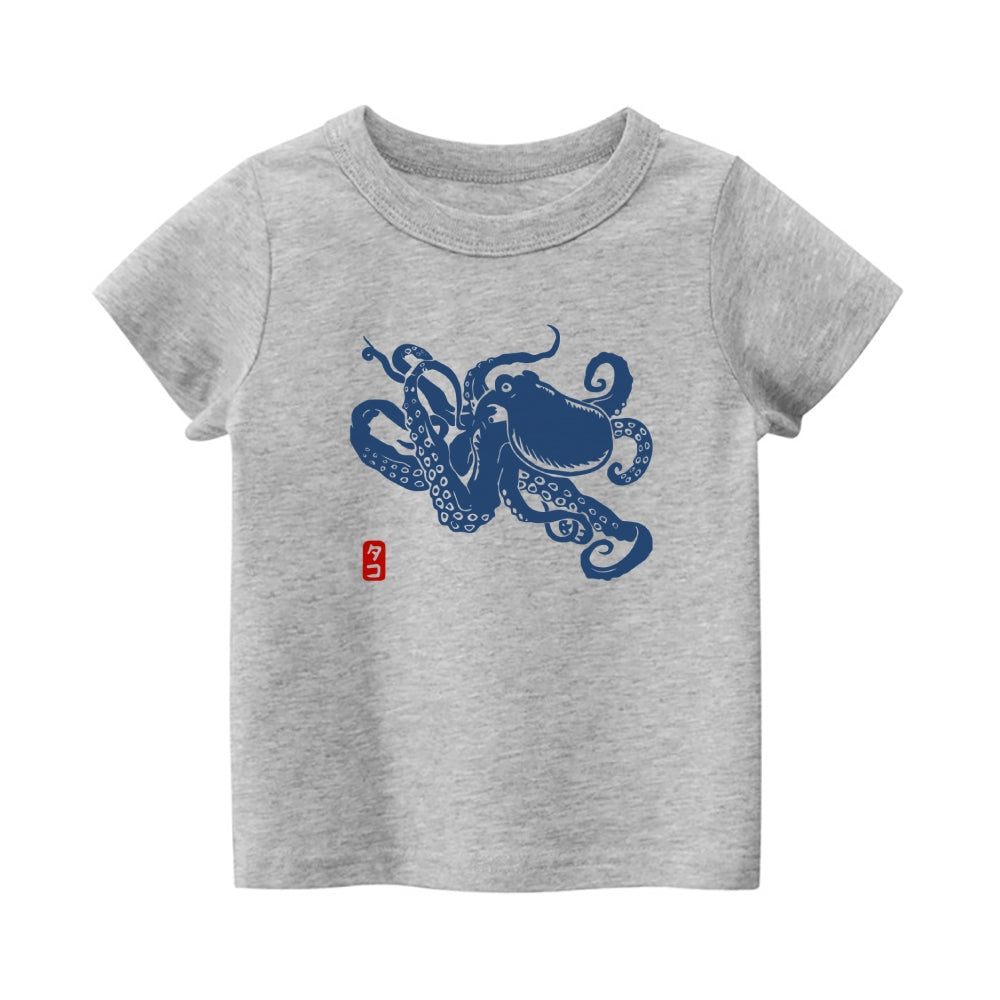 Octopus Vintage Kids Cotton T-shirt