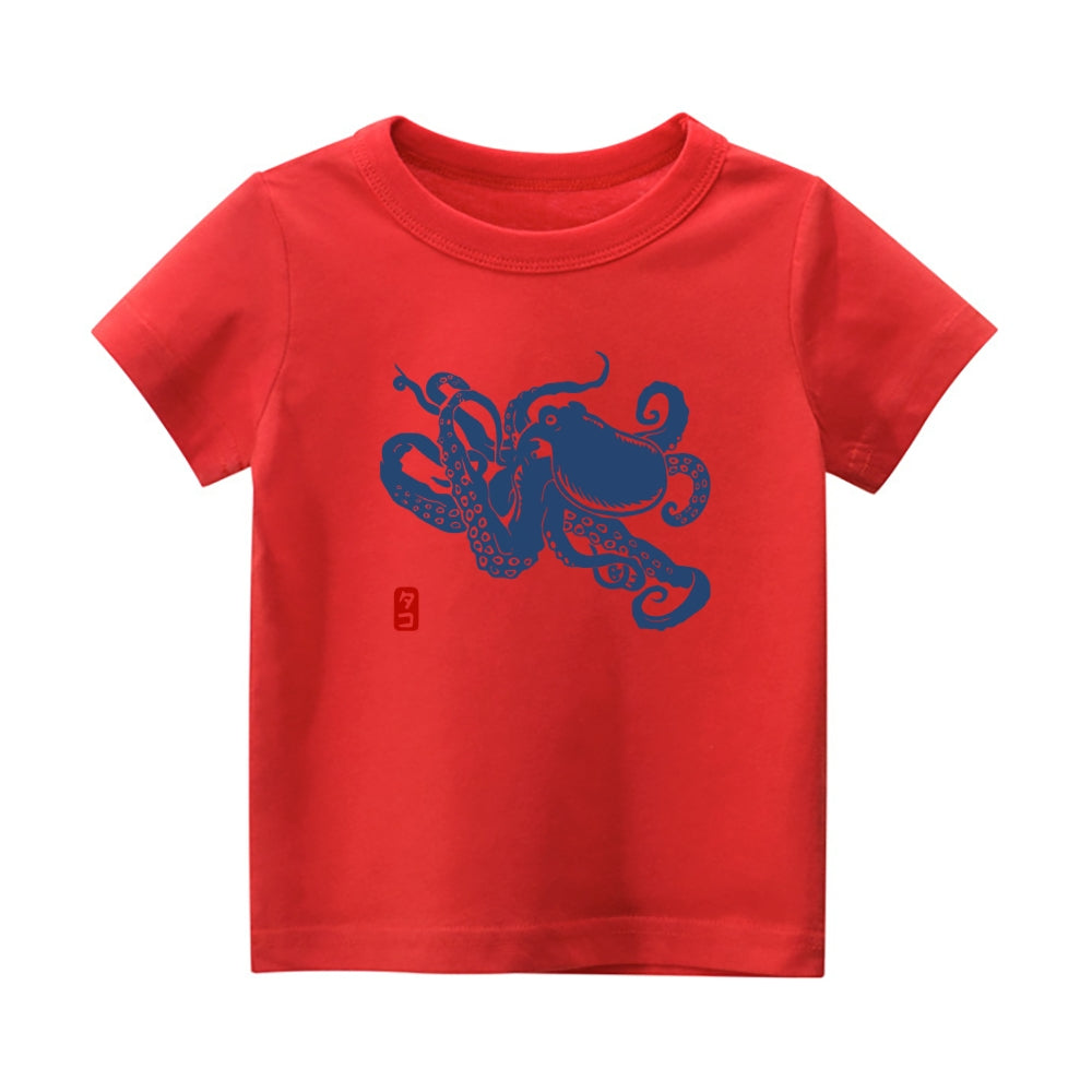 Octopus Vintage Kids Cotton T-shirt