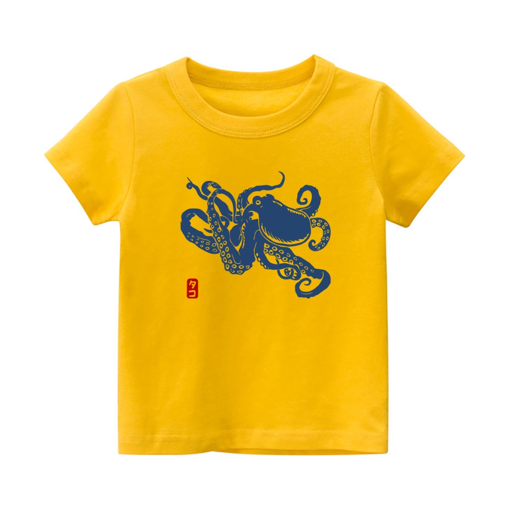 Octopus Vintage Kids Cotton T-shirt