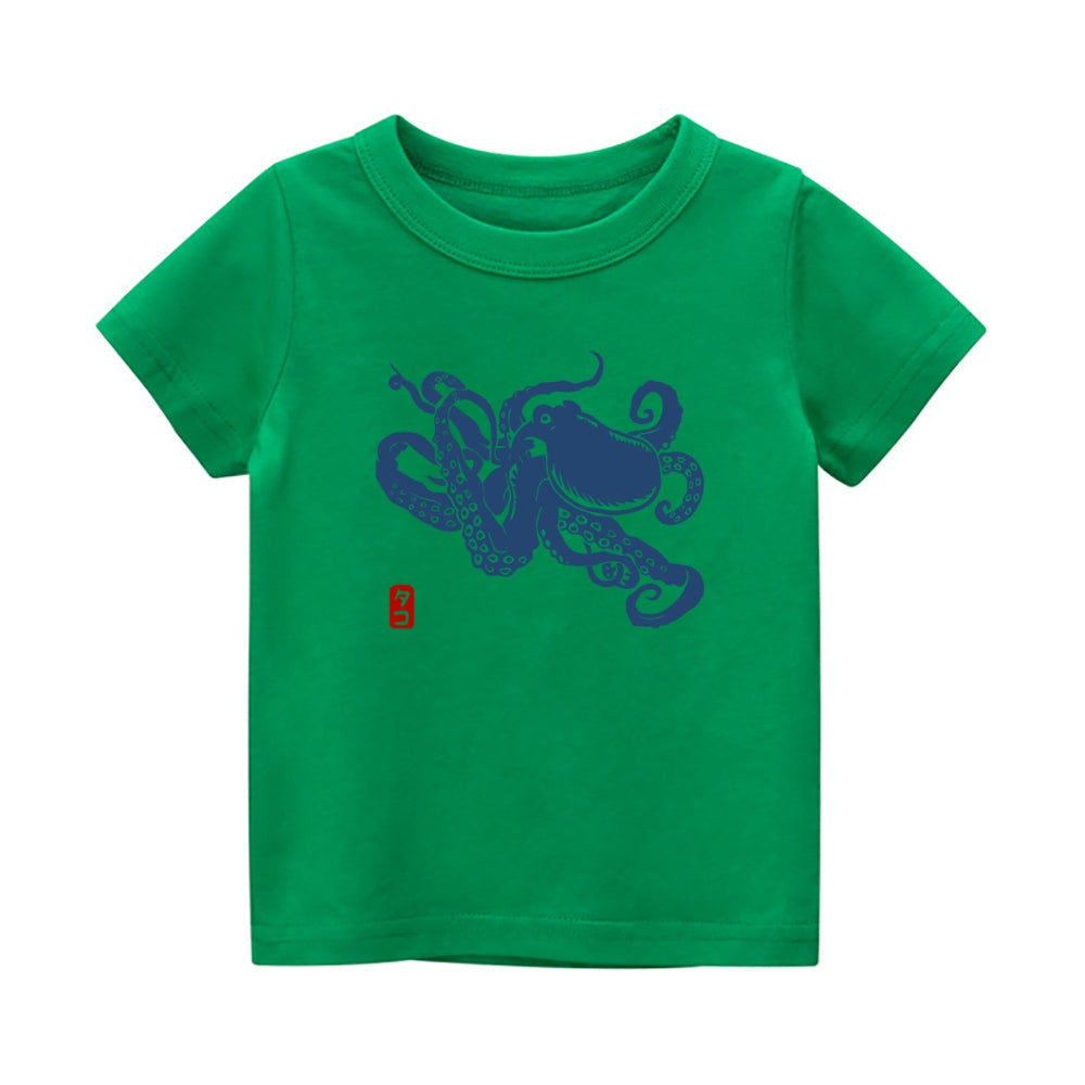 Octopus Vintage Kids Cotton T-shirt