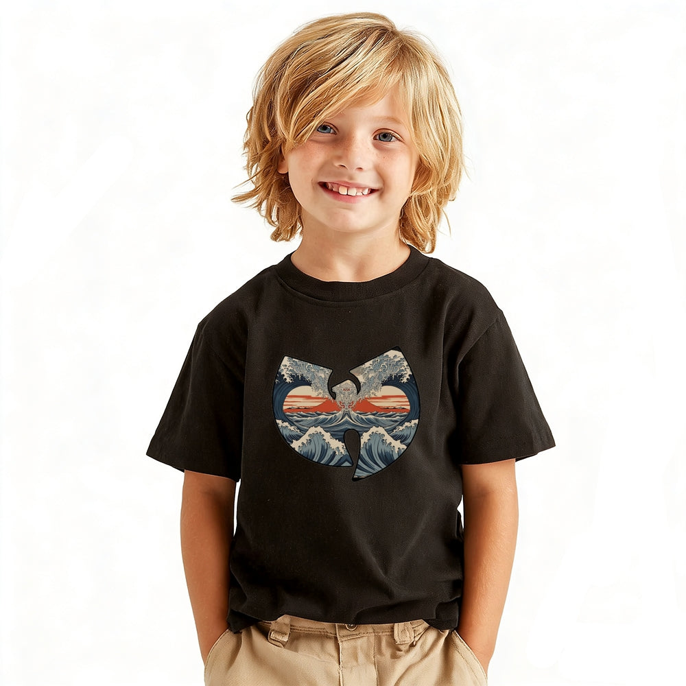 Wu Tang Ukiyoe Vintage Kids Cotton T-shirt
