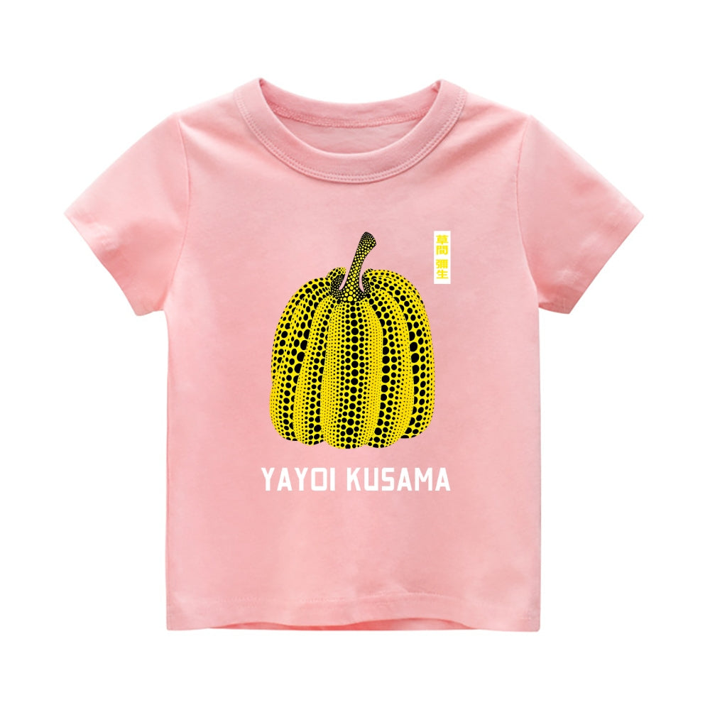 Yayoi Kusama Pumpkin Vintage Kids Cotton T-shirt
