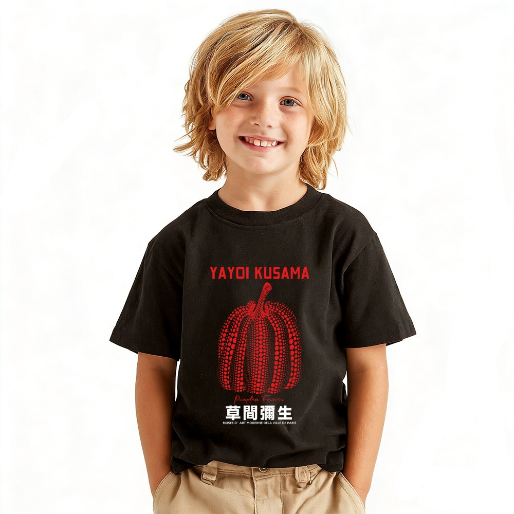 Yayoi Kusama Pumpkin Vintage Kids Cotton T-shirt
