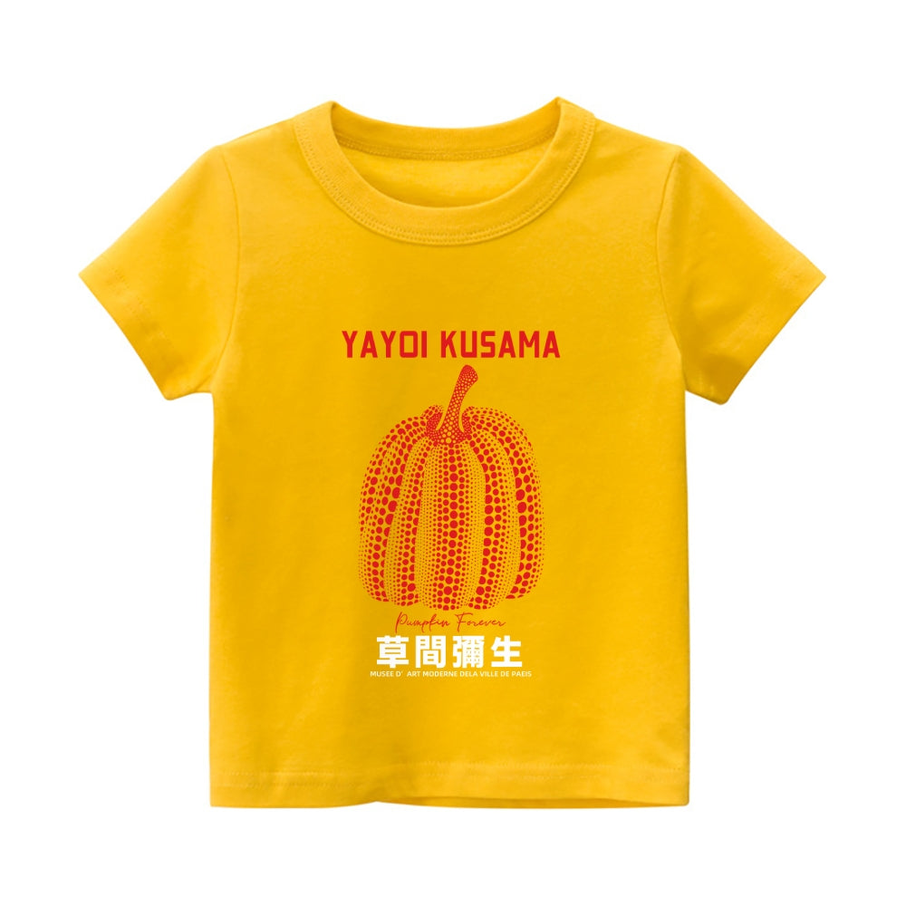 Yayoi Kusama Pumpkin Vintage Kids Cotton T-shirt