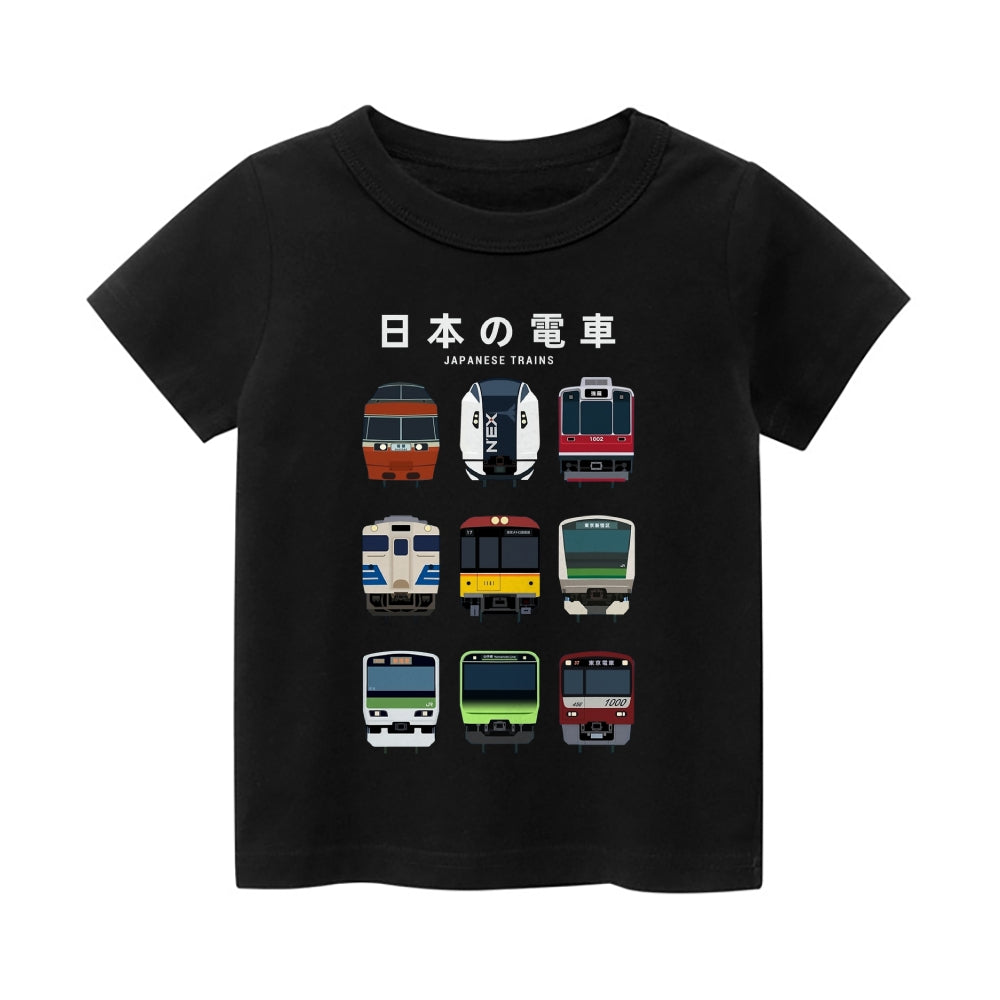 Trains Vintage Kids Cotton T-shirt