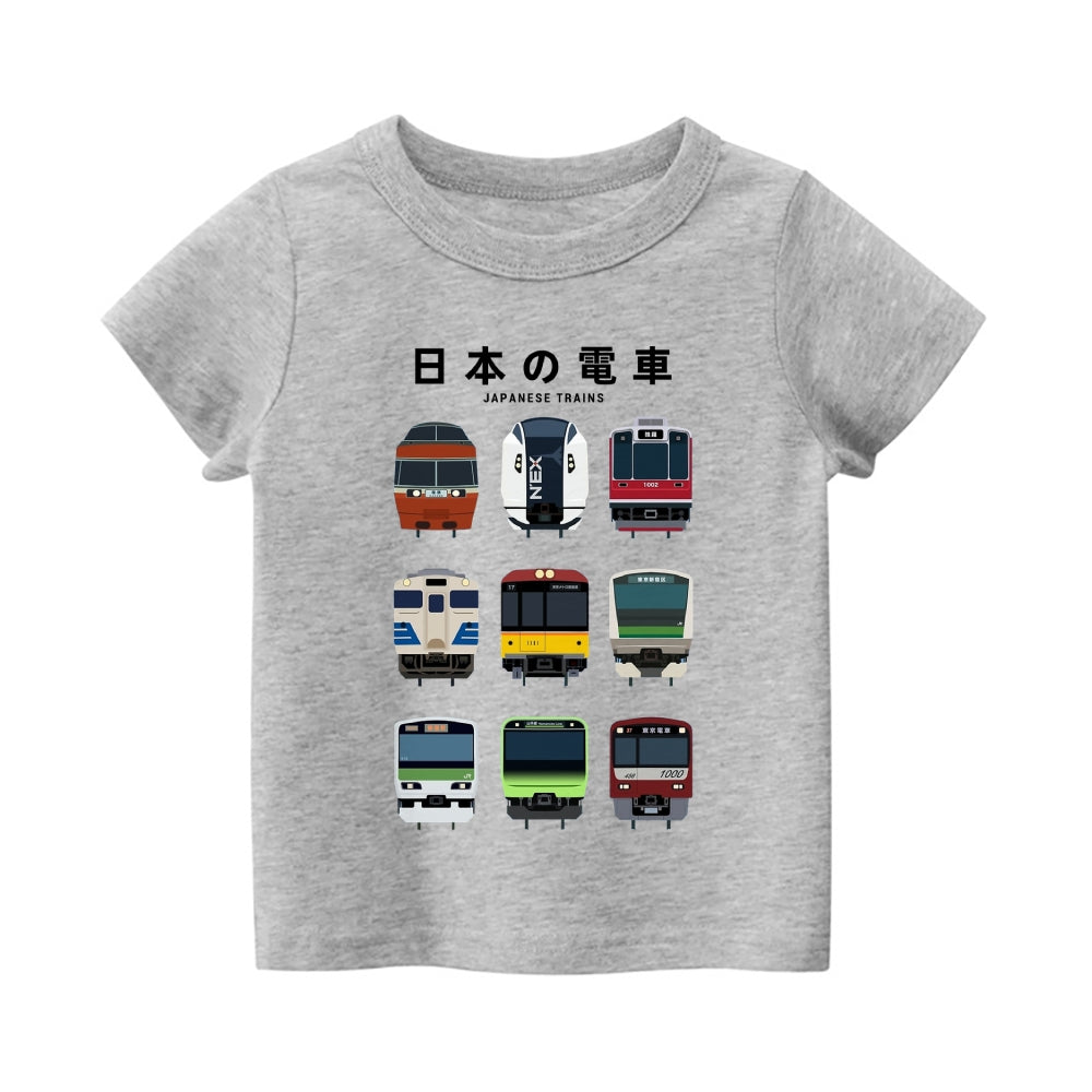 Trains Vintage Kids Cotton T-shirt
