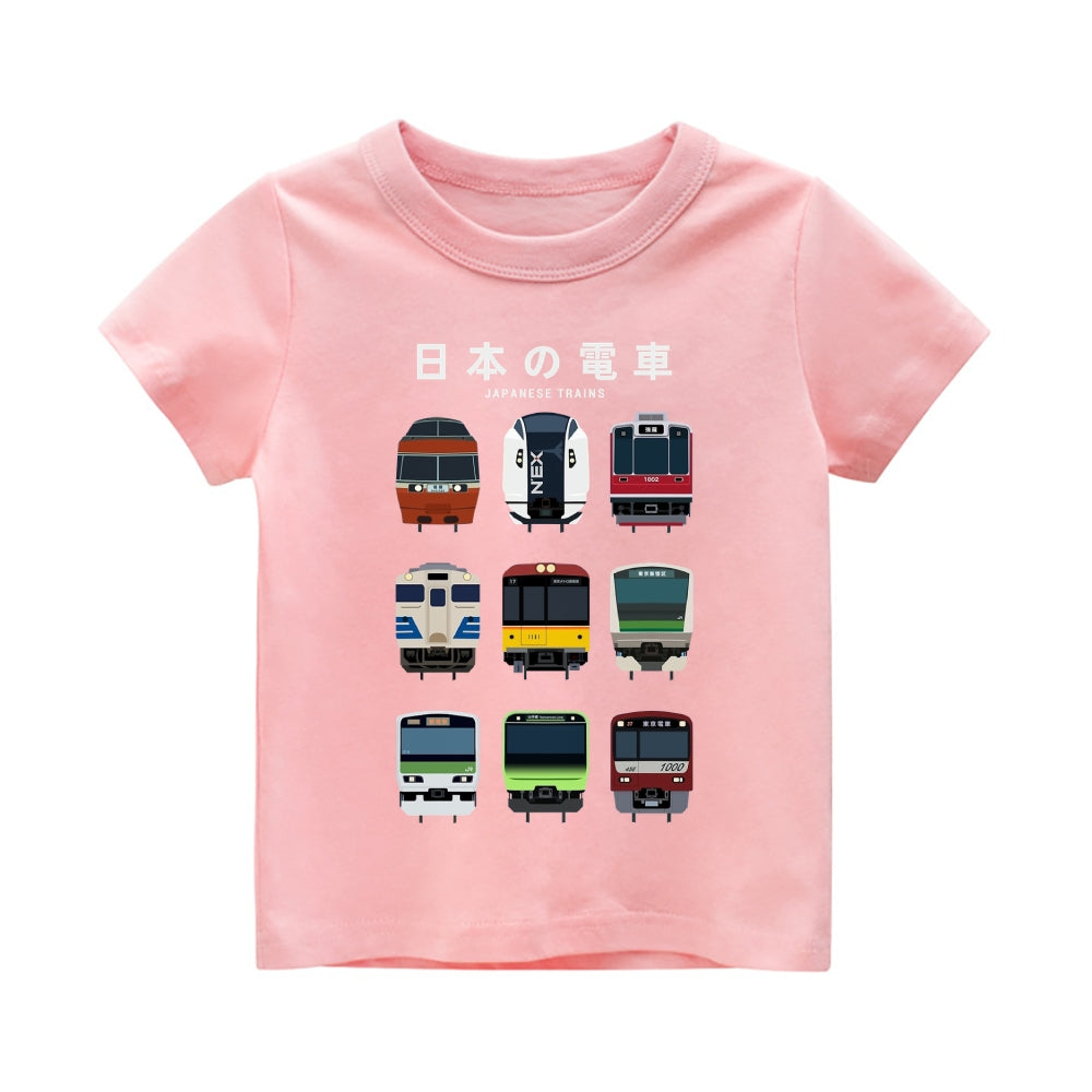 Trains Vintage Kids Cotton T-shirt