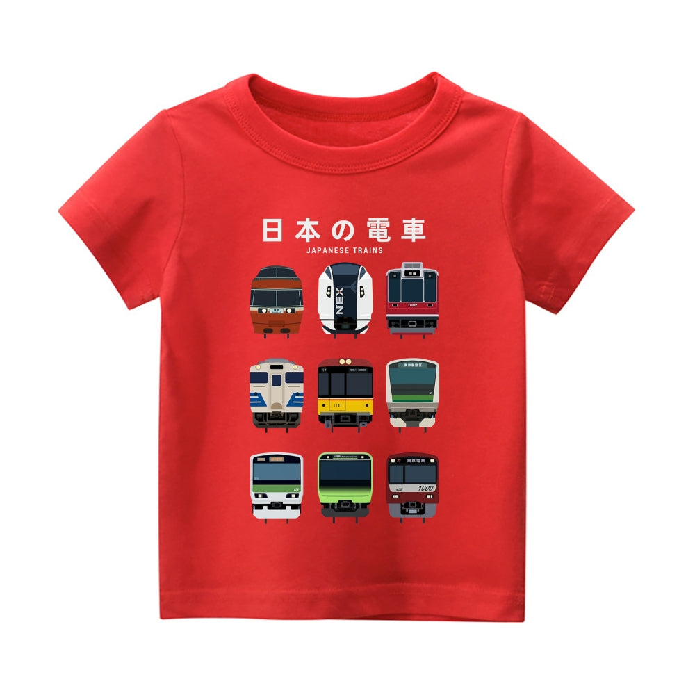 Trains Vintage Kids Cotton T-shirt
