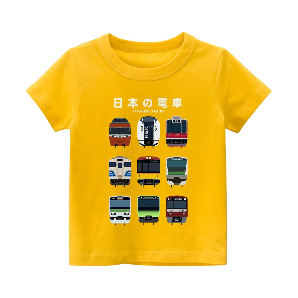 Trains Vintage Kids Cotton T-shirt